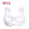 1/2/3/5/8/10pcs Masquerade Cat Face Masks DIY Party Masks Props Paintable Blank Masks Party Cosplay Accessories