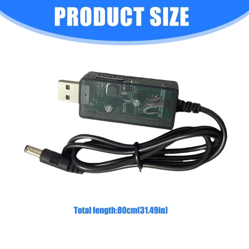 Кабель-усилитель USB на DC12V USB 5V на DC12V 1.5A Кабель-преобразователь Boost для зарядки роутеров Покрытие ПВХ Штекеры DC5.5x2.1mm