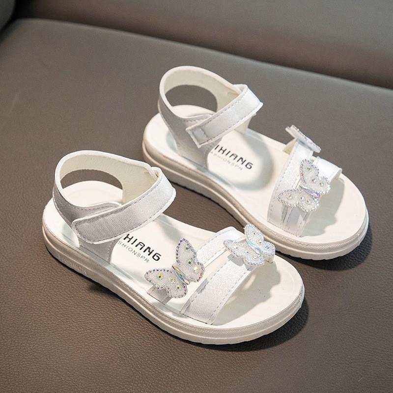Girls Soft Sole Sandals Beach Walks Toddler To Kid Casual Princess Style Slip-On Shoes
