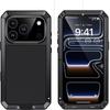Чехол для IPhone 17 Air 17 Pro Max 17 Стеклянный Экран Броневой Металлический Корпус Ударопрочный Алюминиевый Funda