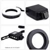 HD 130 Macro LED Ring Flash Light LCD Display 3000 15000K GN15 Power Control with 3 Flash Diffusers 8 Adapter Rings for