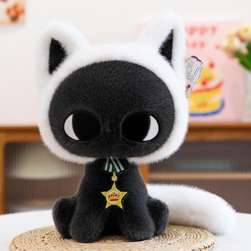 Cartoon Cat Moon Star Plush Pillow Toy for Girls