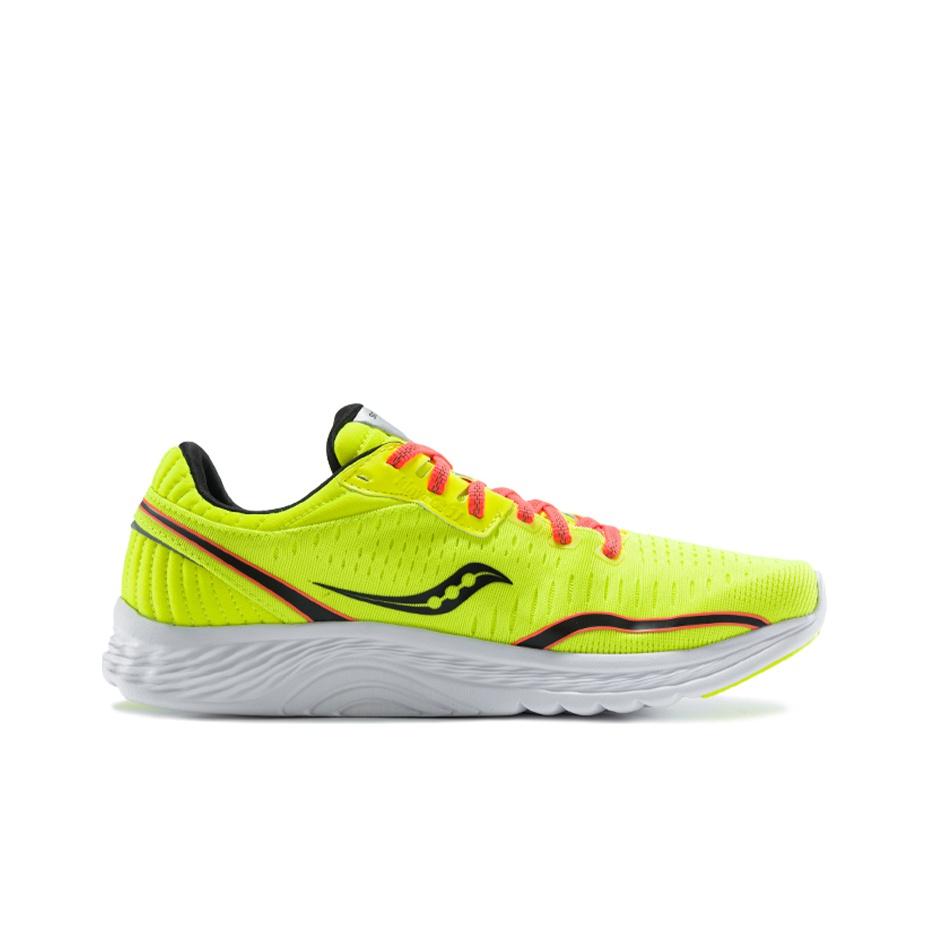 SAUCONY Kinvara 11 Удобные Универсальные Сетчатые Амортизирующие Нескользящие Износостойкие Низкие Кроссовки для Бега Мужские кроссовки Флуоресцентно-зеленые S20551-65