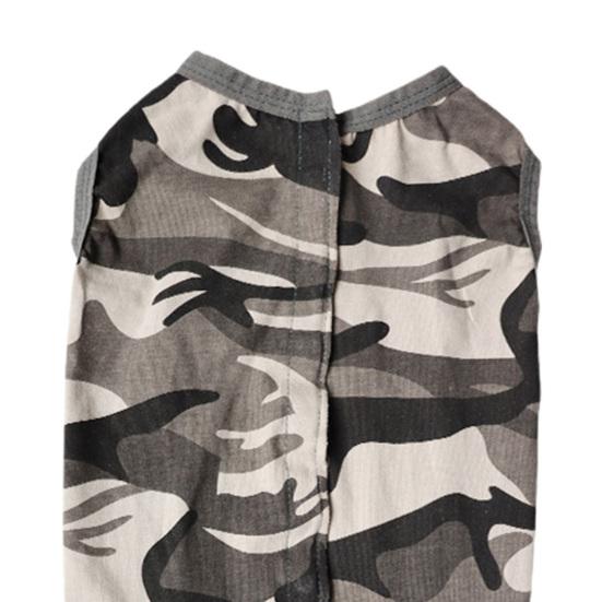 Костюм для восстановления питомца Высокоэластичный Камуфляжный принт Комбинезон для собаки Пижама Хирургический халат Жилет