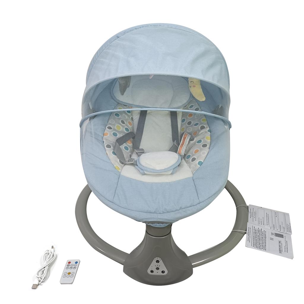 Electric Baby Rocking Chair 5 Speed 3 Timing 12 Light Music with for Home Indoor Outdoor