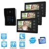 7inches Wired Video Doorbell Intercom System Card Password Remote Control