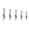 10Pcs Fishing Hooks Snap Swirl Connectors Rolling Rings Wire Leader Swivels
