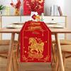 New 2026 New Year Table Runner 13x72 Inch Reusable Year of the Horse Tablecloth Linen Home Decoration Dining Table Decor