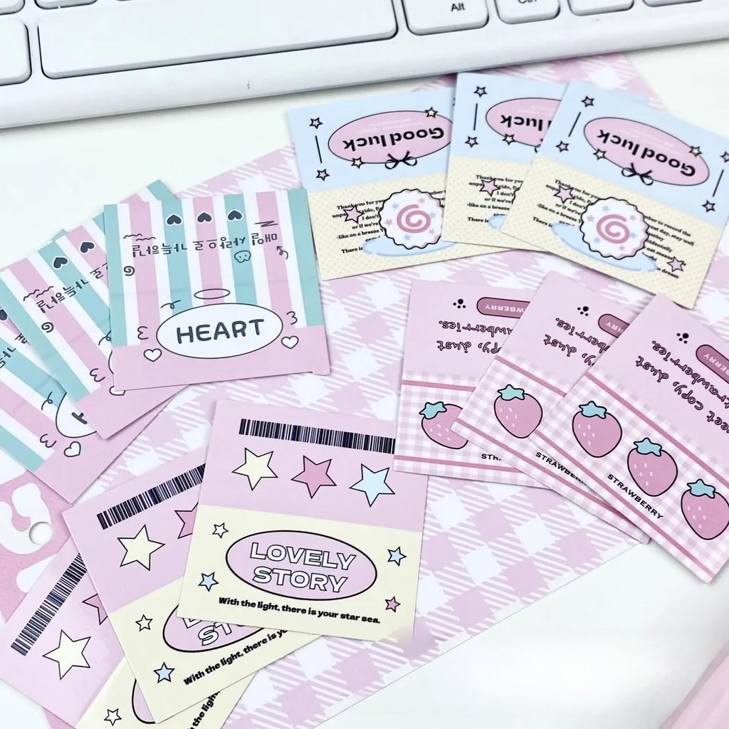 20Pcs Korean Cute Sweetheart Girl Mini Card Head Kpop Photo Card Jewelry Packing DIY Decoration Cardboard Lovely Card Packaging