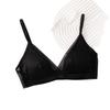 No steel ring mulberry silk removable triangle cup anti-sagging bra