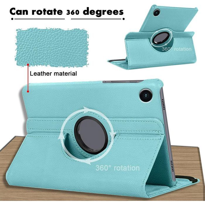 Coque pour Samsung Galaxy Tab A9 Plus / A11 Plus - Protection avec Support Rotatif - Bleu