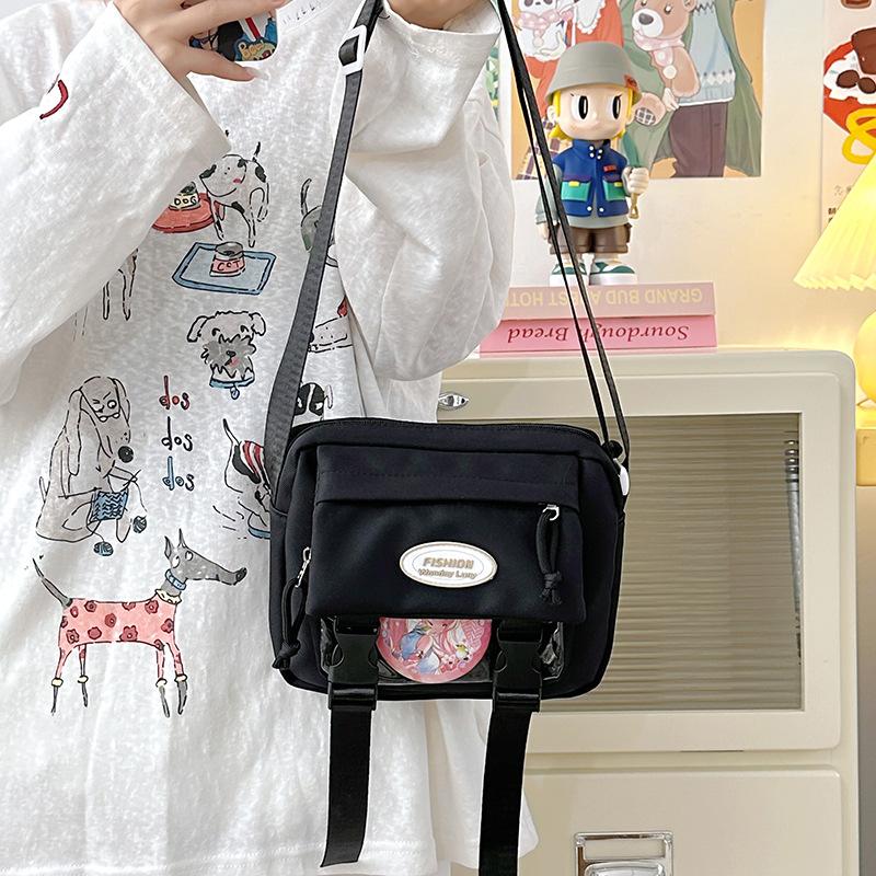 Новый школьный рюкзак большой вместимости 2025 года, сумка-мессенджер, женская прозрачная и универсальная простая наплечная сумка-мессенджер тренд