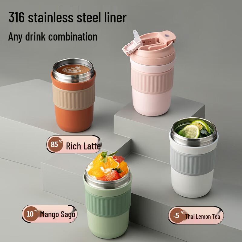 JEKO&JEKO Stainless Steel Double-Drink Coffee Mug