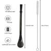 Stainless Steel Straw Filter Spoon, Yerba Mate Bombilla, Loose Leaf Tea Strainer, Tea Straw for Drinking Coffee, Cocktail, Pack of 5 with Cleaning