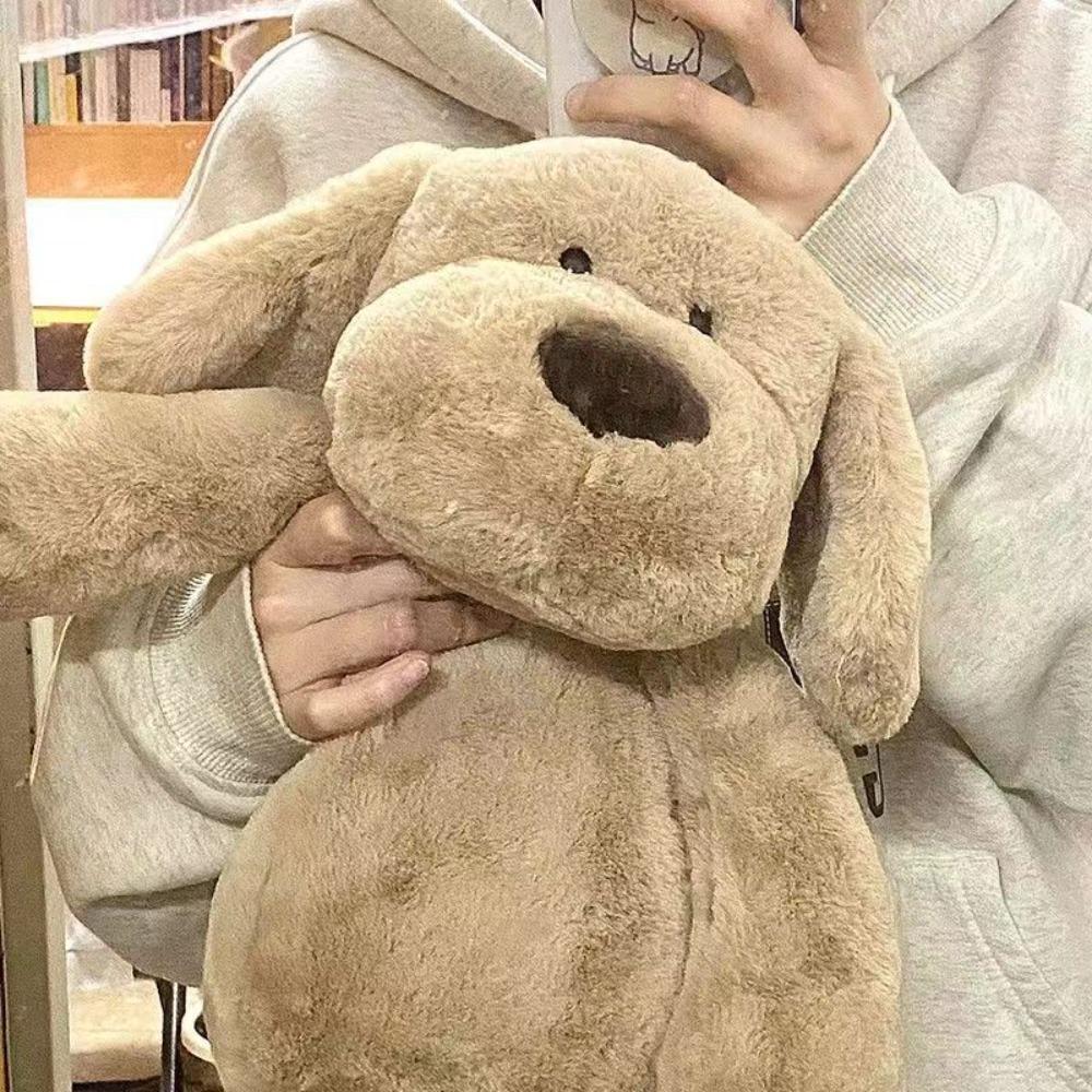 PP Cotton Milk Dog Doll Plush Fluffy Puppy Stuffed Doll Cute Brown Puppy Plush Toys  Birthday
