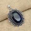 Blue Sapphire Lab-Created Handmade Jewelry 925 Solid Sterling Silver Gemstone Pendant