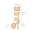Women's high-heeled cool boots, sexy European and American style waterproof table, thin heel large size fish mouth cool boots