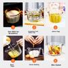 Chuangde Milk Cup, Heat-Resistant Glass Cup, Microwave-Safe Measuring Cup for Home Use And Children's Breakfast, with Scale, 500ml