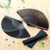Fan Fan Set with Sakana Grade Blue [Osaka Choseido] Fan, Men's, Fashionable, Business, Bag, Holder, Handkerchief,