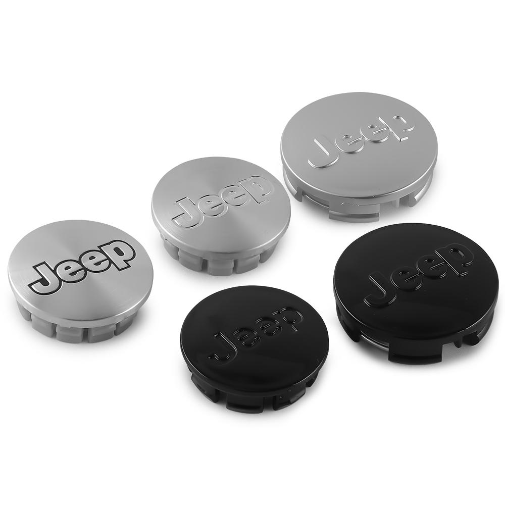 4pcs 55/64mm Car Wheel Tire Center Hub Caps Rim Cover Emblem For JEEP Grand Cherokee Renegade Compass Wrangler JK Accessories ALY1