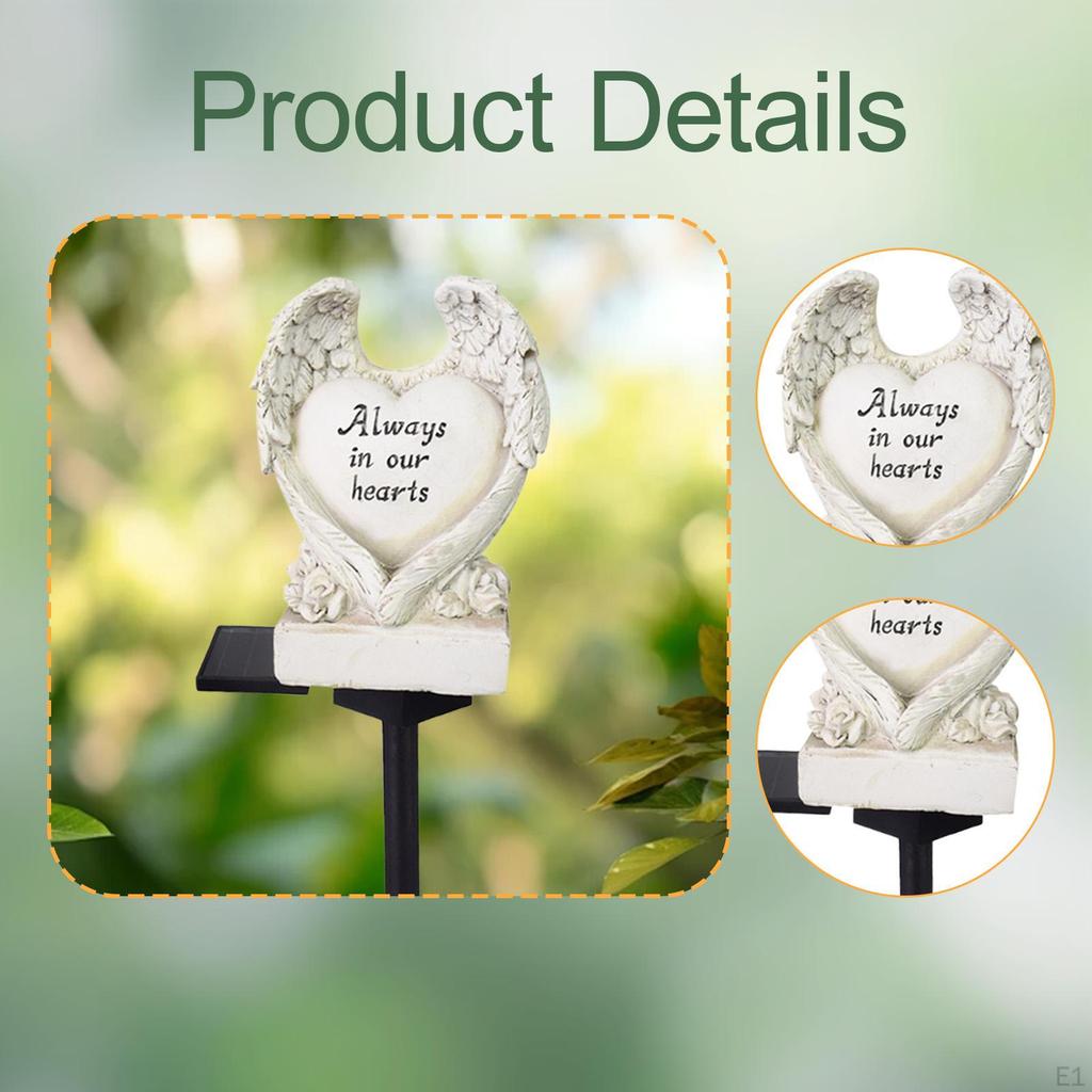 Садовый светильник в форме сердца на солнечной батарее, полимерное украшение, водонепроницаемое ландшафтное освещение для улицы, патио