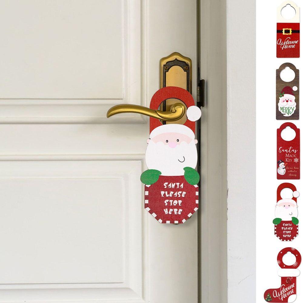 Hanging Santa Claus Door Handle Snowman Christmas Pendant Cute Christmas Decorations Holiday