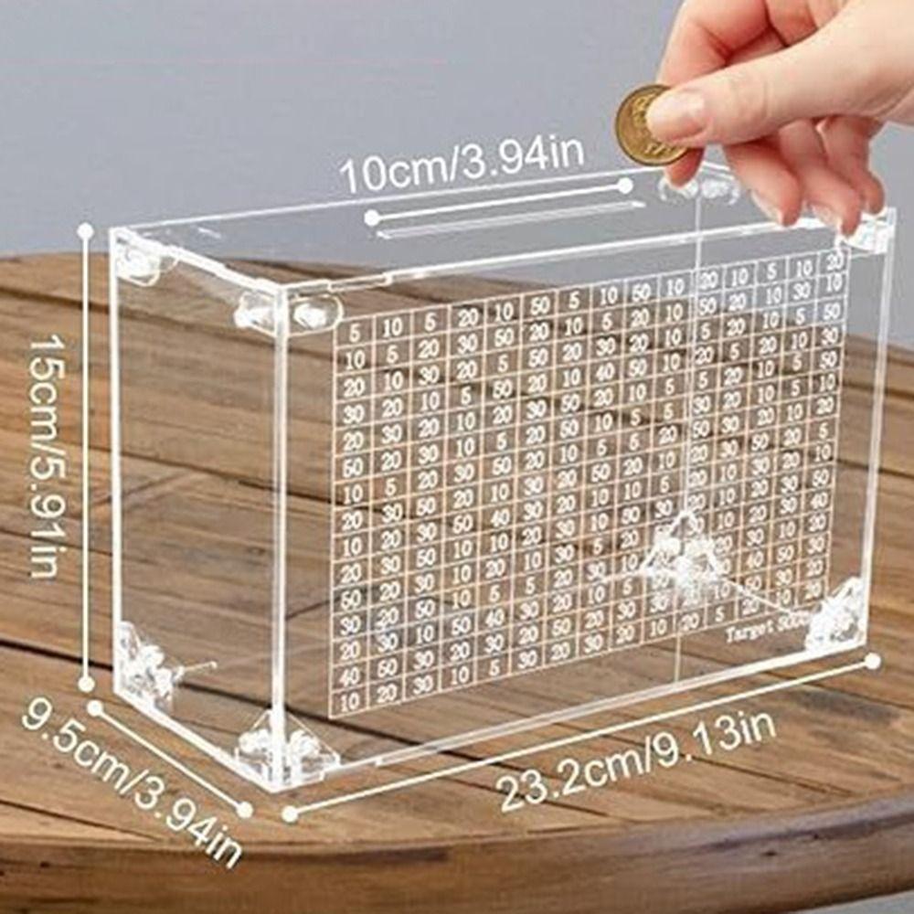 Акриловая копилка 1000/5000/10000 Банка для сбережений Декоративная копилка для монет и купюр Дом