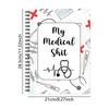 Забавный медицинский планер Мой медицинский Ш*Т Спиральный блокнот с иллюстрациями стетоскопа и линии ЭКГ Идеально подходит для здоровья семьи