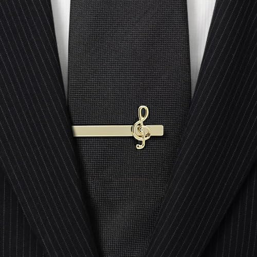 Gold Treble Clef Musical Note Tie Pin Tie Bar Tie Pin N02863