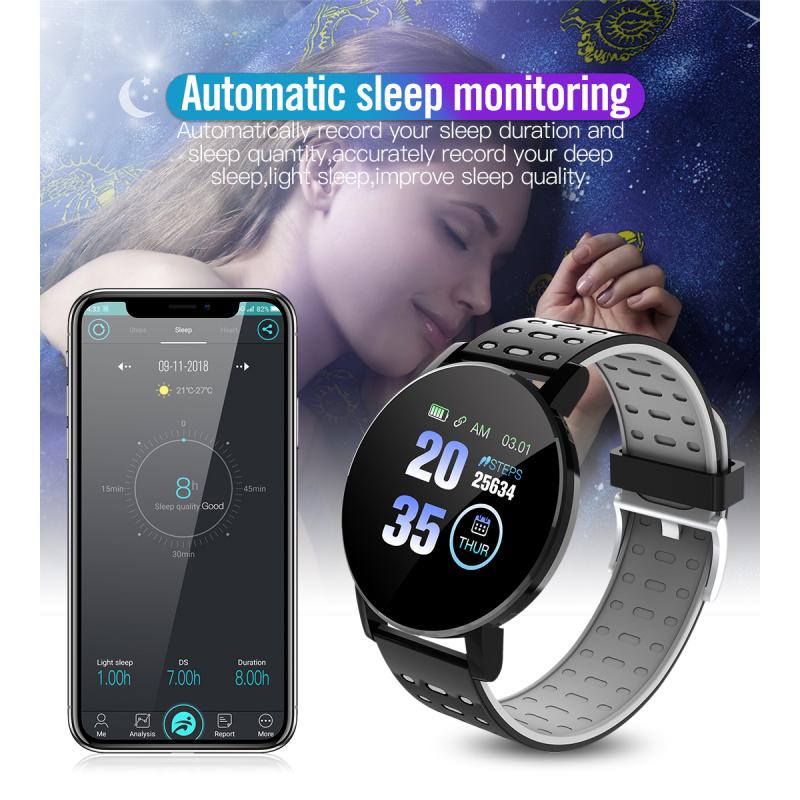 Умный браслет артериального давления, водонепроницаемые спортивные круглые умные часы, умные часы, фитнес-трекер для