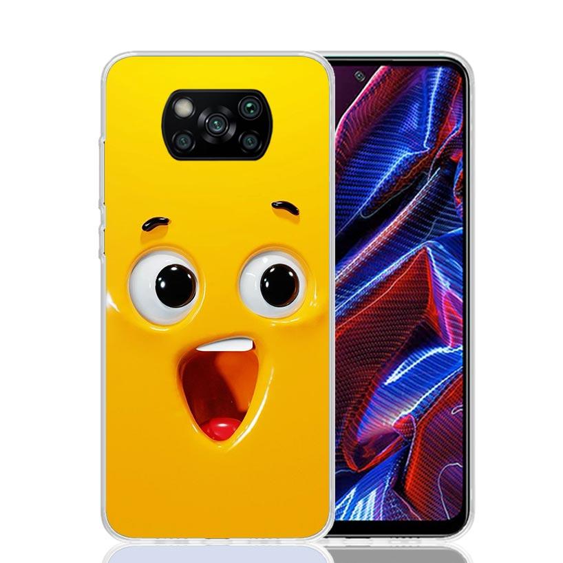 Funny Face Cute Case Phone Cover for Xiaomi Redmi Note 10 9 9S 8 8T 7 5 Pro Mi 12T 11T 10T 9T 12 11 Lite A3 A2 Trend Fundas Mi 1