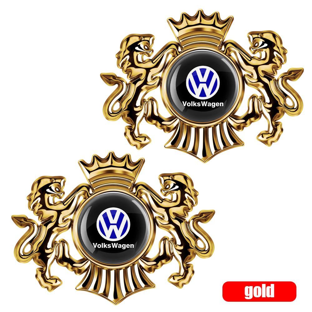 DIG1 2pcs Silver 3D Metal Car Badge Trunk Window Sticker For VW R Jetta Golf Beetle CC GTI R32 MK4 motion Polo Auto Accessories Decal