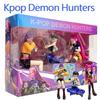 Kpop Охотники на демонов Аниме Игрушка Руми Мира Зои Персонаж Сцена с лапшой быстрого приготовления Набор виниловых масок Украшение в прозрачной коробке Игрушка Подарок на день рождения