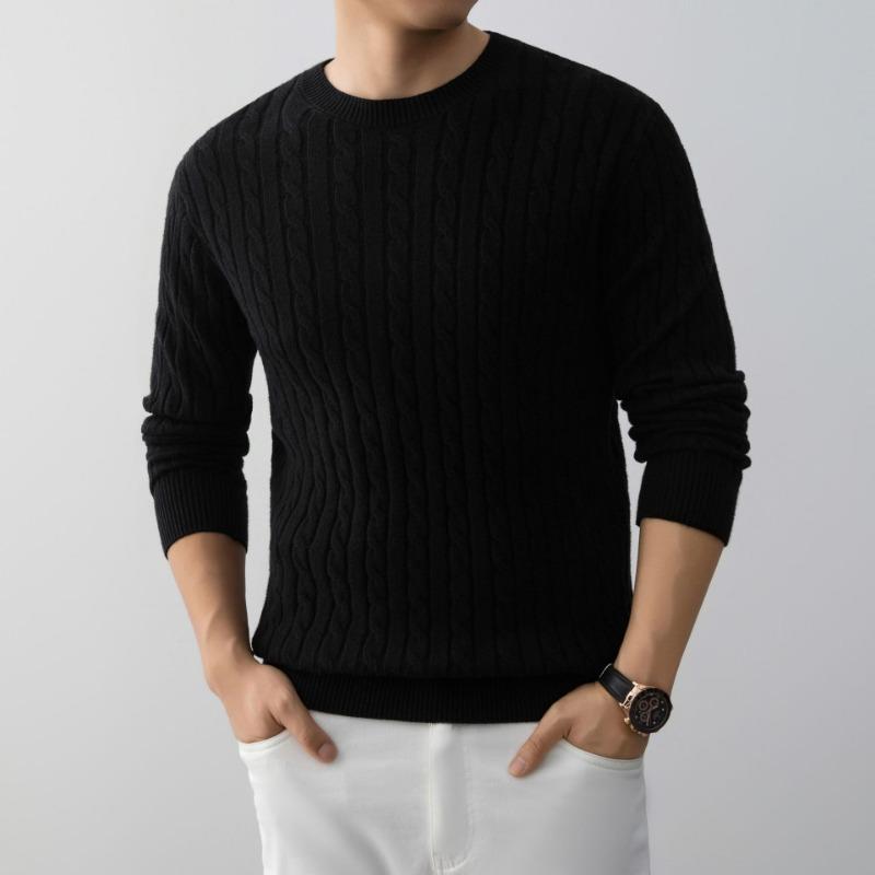 Men S Casual Winter Crew Neck Long Sleeve Jacquard Knit Sweater