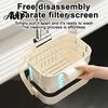 Kitchen Sink Drain Basket Hanging Basket, Foldable Stretchable Colander, Space Saving Food Waste Holder Strainer, Multi-functional Faucet Storage