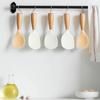 Silicone Rice Paddle Non-Stick Wooden Handle Spatula Multifunction Rice Spoon  Kitchen Cooking Tool