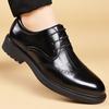 High-quality Leather Comfortable Oxford Shoes Men's Retro Lace Up Business Elegant Minimalist Glossy Office Casual Leather Shoes
