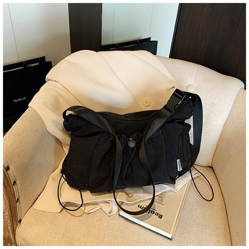 Нейлоновая ткань большая вместимость сумка-тоут женская новая универсальная плиссированная дорожная сумка на плечо мессенджер весна