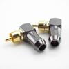 90 Degree RCA Male Plug Connector  Audio Adapter Connectors Gold Plated Terminal for 6.2mm Speaker Cable L Type