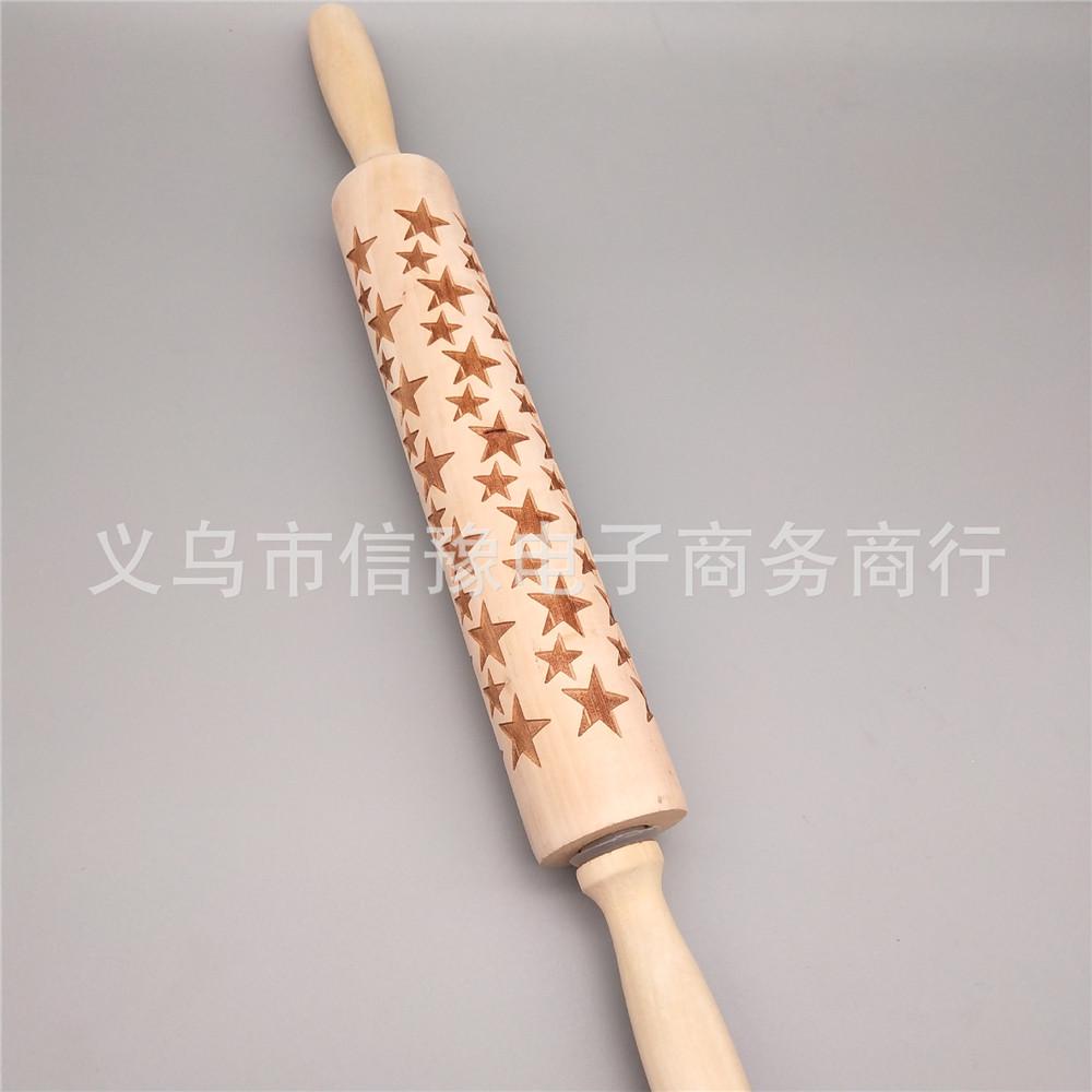 Деревянные скалки с принтом лося, тиснение, выпечка, печенье, кухонный инструмент