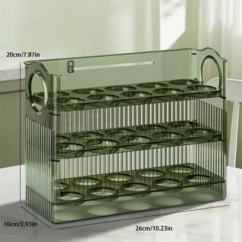 30 Grids Egg Storage Box Egg Case Holder Large Capacity Egg Tray Organizer Transparent Home Egg Container For Refrigerator