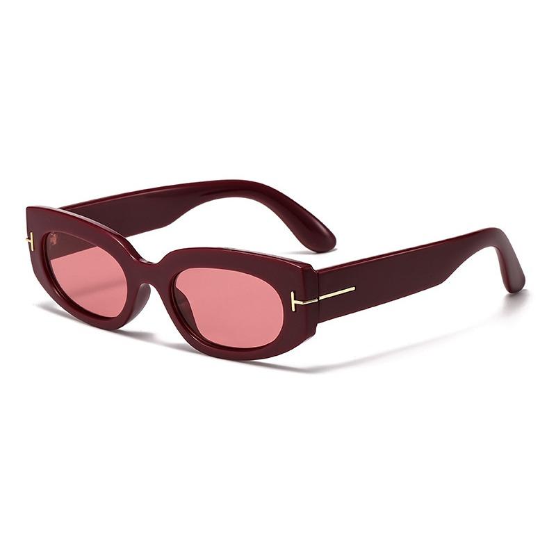 Новые Винтажные Овальные Солнцезащитные Очки Женские Роскошный Бренд Маленькие Прямоугольные Солнцезащитные Очки Женские Маленькие Эллиптические Очки Uv400