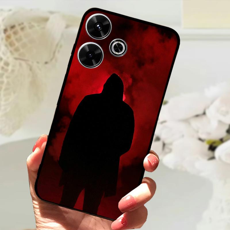 Чехол для Xiaomi Redmi 13 Модный Рисунок Матовое Покрытие Мягкий Силикон ТПУ Чехол для Телефона Для Xiaomi Poco M6 4G Ударопрочный Корпус Fundas