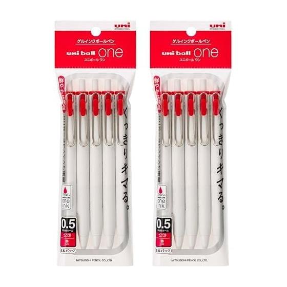 Mitsubishi Pencil Uni-ball One 0,5 мм Красный 5 шт.