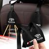 1/2pcs Leather Car Seat Back Hooks Portable Hanging Bag Rack For Corolla CHR Rav4 Yaris Auris Avensis Car Accessories