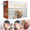 Nose Wax Kit - 50g Hard Wax, 20 Applicators, 8 Mustache Guards, 10 Paper Cups, 1 Measuring Cup, Painless Removal Kit
