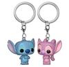 Lilo and Stitch Keychains Set Keychain Figures Funko Lilo & Stitch Stitch and Angel Stitch & Angel Disney 2 Keychains