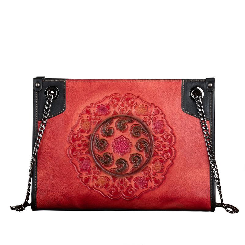 Винтажные женские сумки на плечо из тисненой натуральной кожи для женской вечерней сумки через плечо GZW