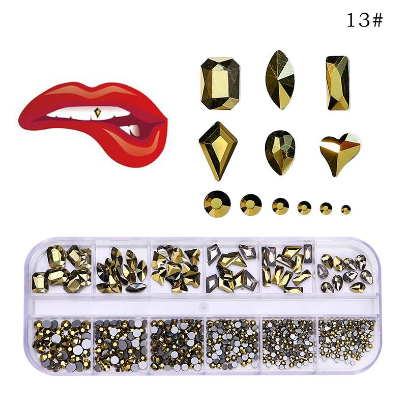 12-сетка зубные камни алмазный орнамент инструменты для поделок различные формы цветные зубы ювелирные изделия для зубных протезов акриловые стоматологические аксессуары