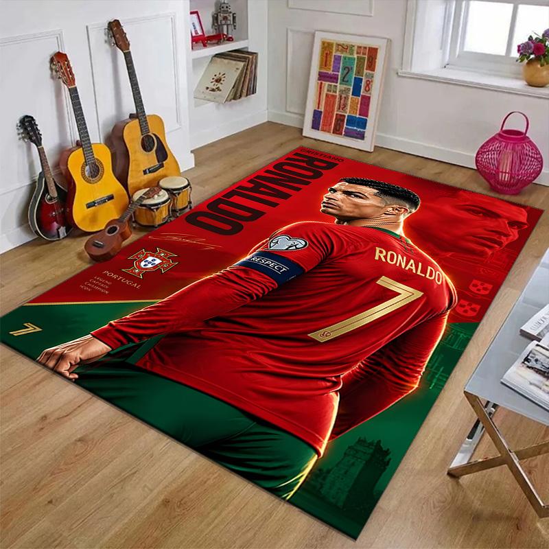 1pc Number 7 Soccer Design Printed Area Rug Carpet for Bedroom Living Room Home Decor Rugs Mat Non Slip Mat Rug for Bedside